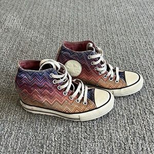 CONVERSE X MISSONI Hidden Wedge High Top Sneakers